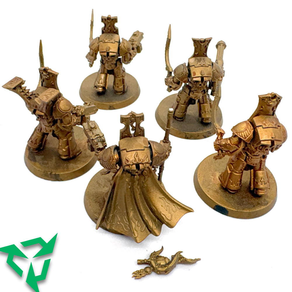 Cheap Warhammer 40k Thousand Sons Scarab Occult Terminators Primed Gold