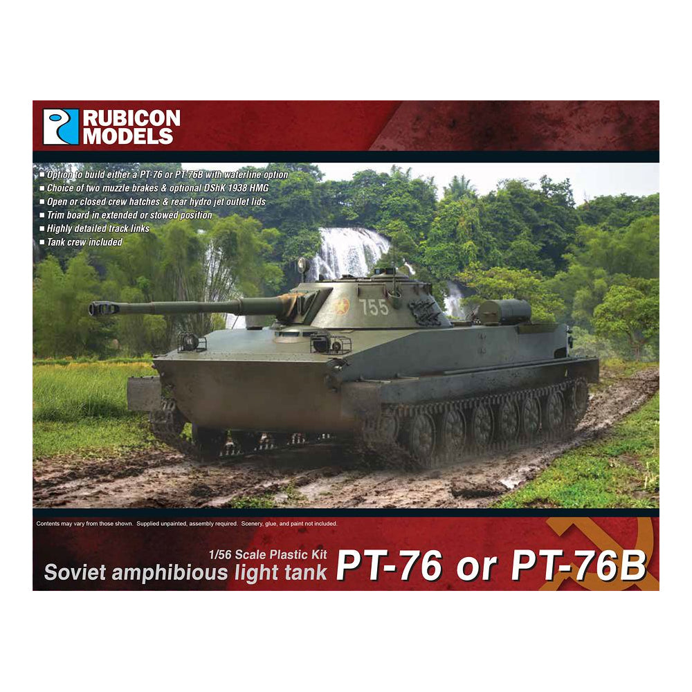 Soviet PT-76 Amphibious Light Tank (Rubicon 1/56 Kit)
