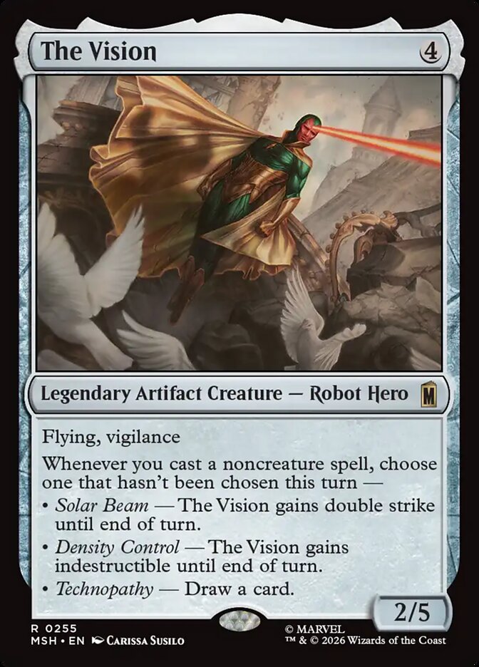 Marvel Superheroes The Vision Card Front
