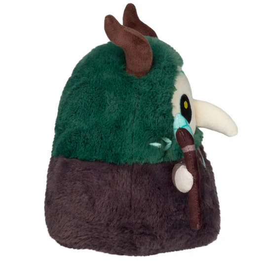Plush toy with green hood and br...