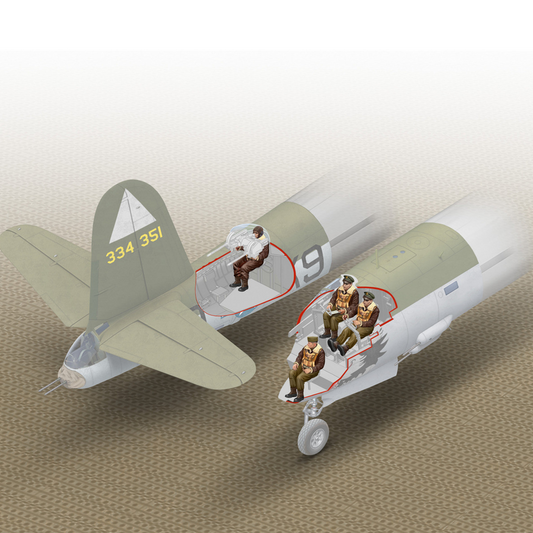 ICM B-26 Marauder U.S. Crew figu...