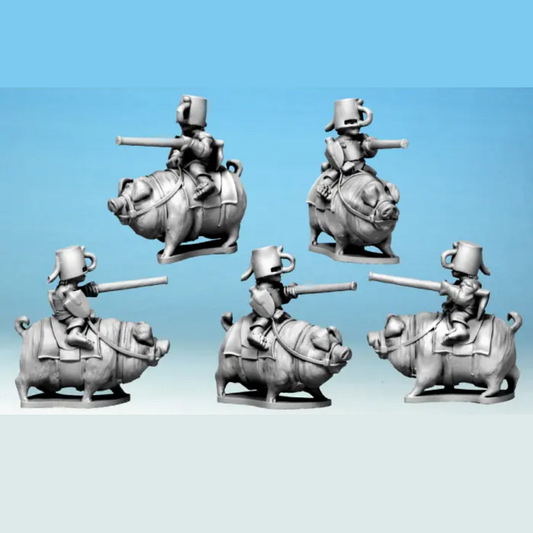 Hairfoot Jouster Riding a Pig. A...