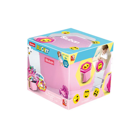 Toy building set with pink organ...