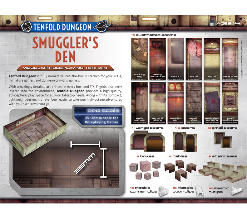 Smuggler’s Den Cyberpunk City. RPG Terrain