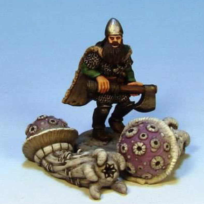 Shrieker Dead by Crooked Dice a pack of two dead shriekers. These mushrooms look great as defeated fungi plants in your dungeon, alien plants for your off world RPG or horrors in your lovecraftian game to name just a few.