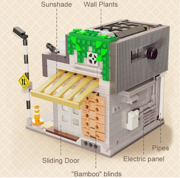 Japanese Summer Breeze Coffee Shop - Cada Brick Kit