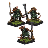 Muskrats by Oakbound Studio. A set of three lead pewter miniatures of Gnawloch rat warriors with muskets, various poses and full of character 
