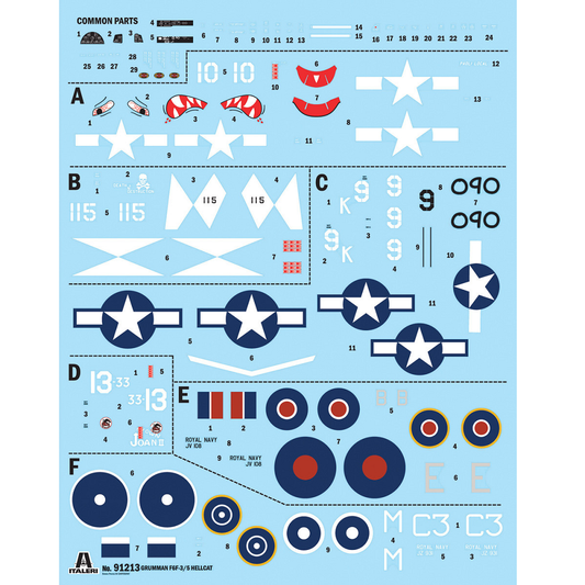 Italeri Grumman F6F-3 F6F-5 Hell...