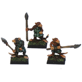 Gnawloch Warriors set 2 by Oakbound Studio. A set of three lead pewter miniatures of Gnawloch rat warriors with various weapons, poses and full of character