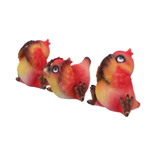 Three Wise Birds figurines. A su...