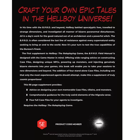 B.P.R.D Field Manual - Hellboy RPG