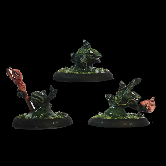 Three Bucca Lurker miniatures, f...