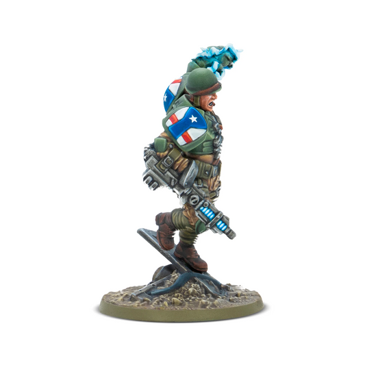 Toy figure of a soldier with a w...