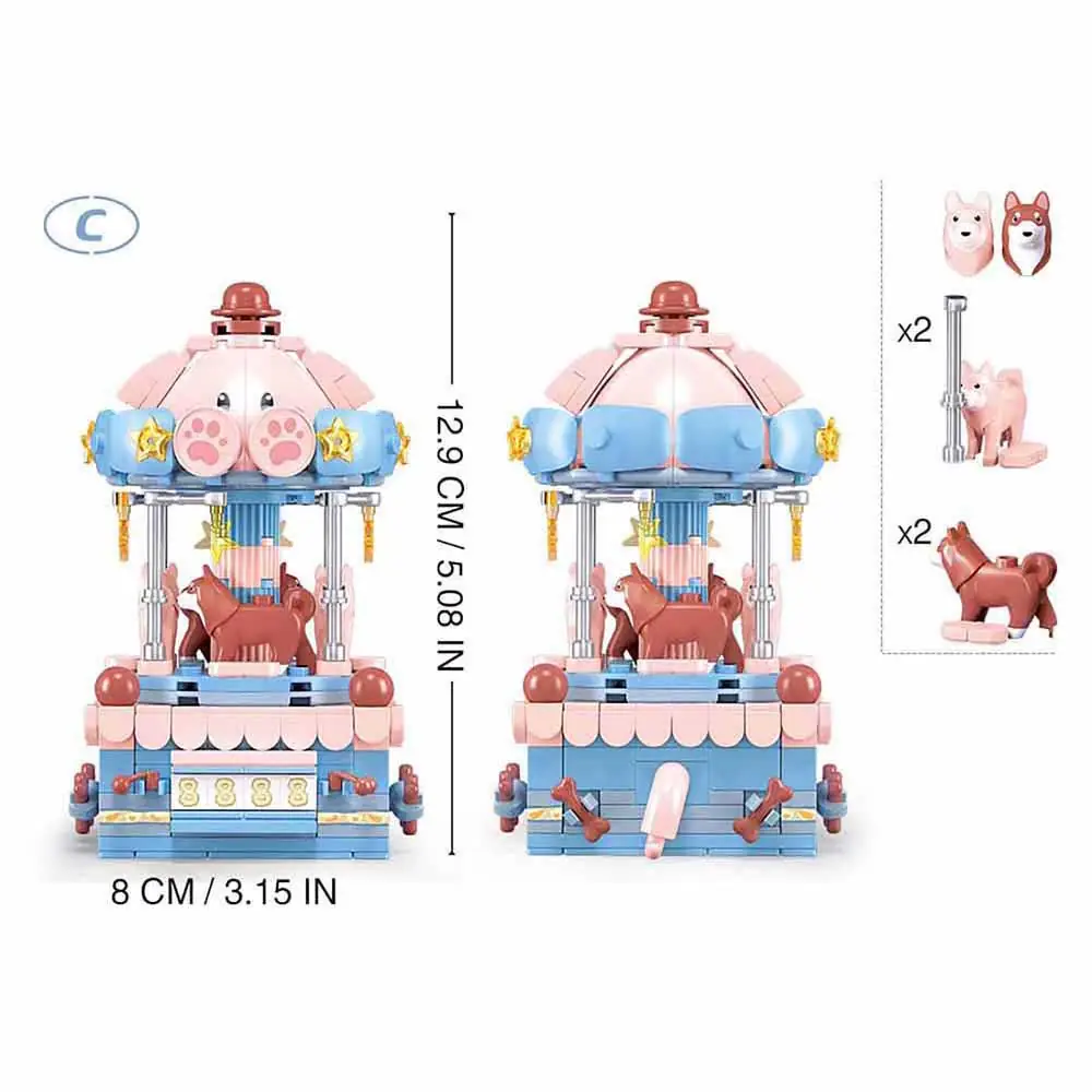 Sluban Doggy Carousel Brick Kit - Pleyerid