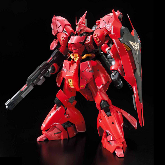 Red robot model with green eyes ...
