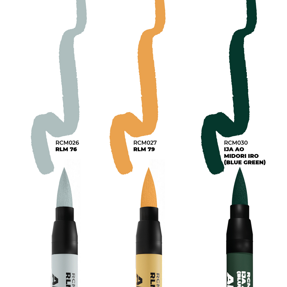WWII Axis Aircraft Squiggle Camouflage Colours – RC Markers Set