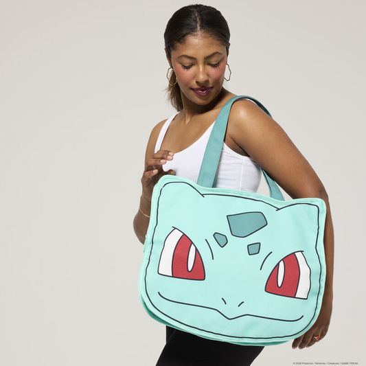 A light green tote bag designed ...