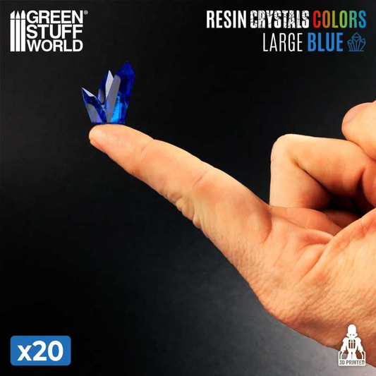 Blue Resin Crystals - Large. Hig...