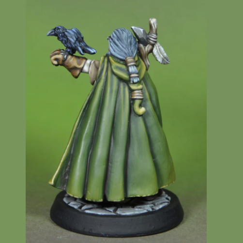 Old Druid miniature in robes wit...