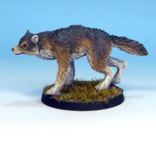 Dire Wolf C resin miniature, sta...