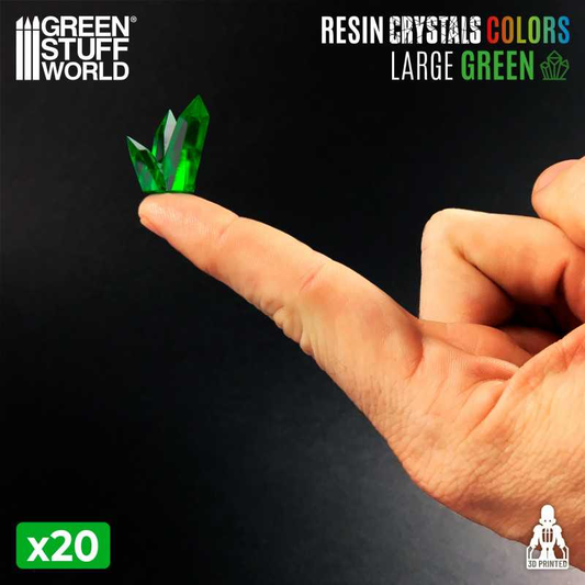 Green Resin Crystals - Large. Hi...
