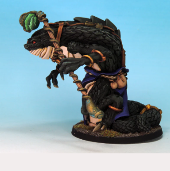 Fantasy figurine with a snake-li...