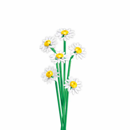 White vase with green stems and ...