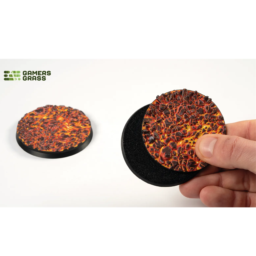 Gamers Grass Molten Lava Base Toppers - 60mm Round