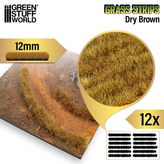 Dry Brown Grass Strips 12mm - Gr...