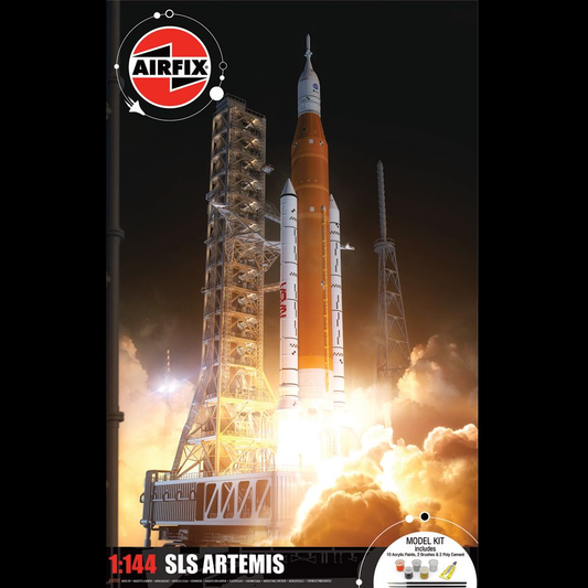 A 1:144 scale SLS Artemis rocket...