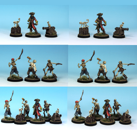 Skeleton Pirates miniatures set ...