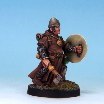 White metal miniature of a helme...