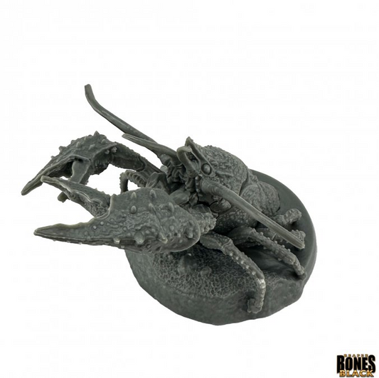 Gray lobster figurine on a white...