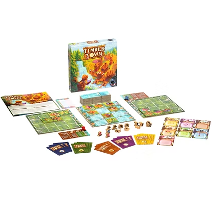 Timber Town board game box and c...
