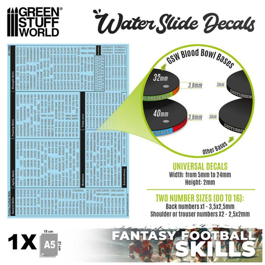 A5 sheet of Fantasy Football Ski...