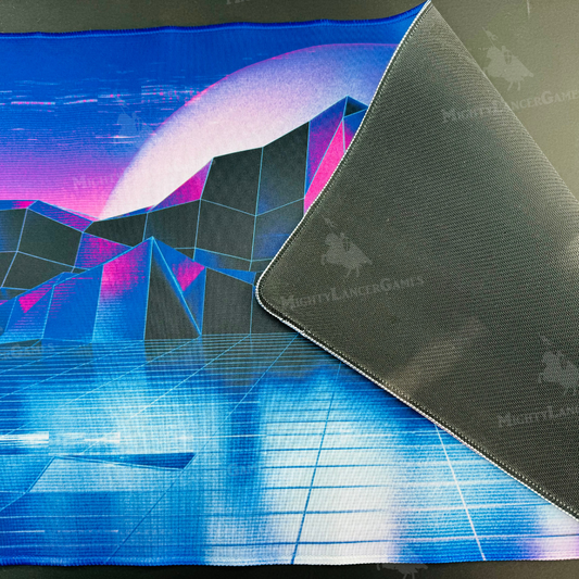 Retrowave Island playmat from 1U...