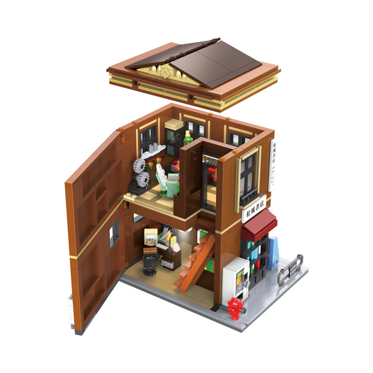 Model of a bookshop building wit...