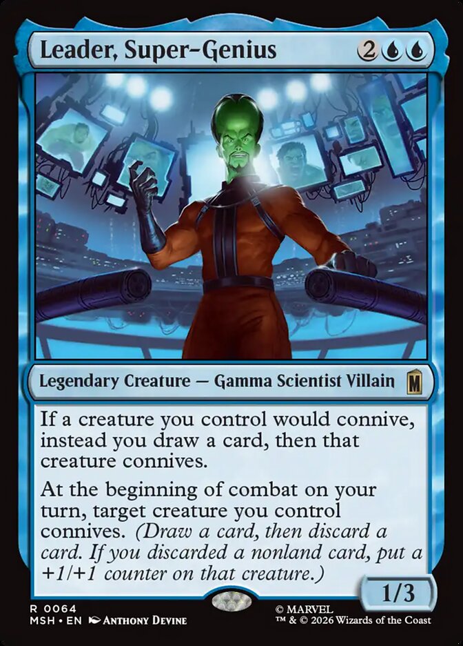 Marvel Superheroes Leader, Super-Genius Card Front