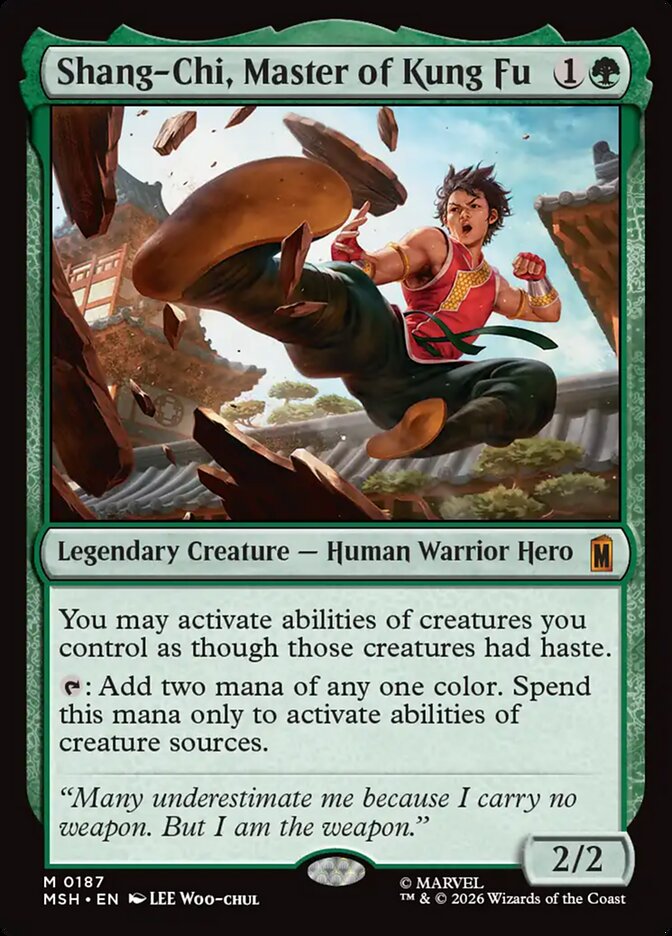 Marvel Superheroes Shang-Chi, Master of Kung Fu Card Front
