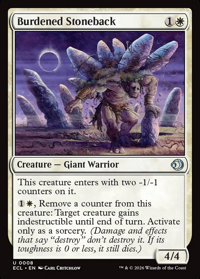 Burdened Stoneback Lorwyn Eclipsed #008