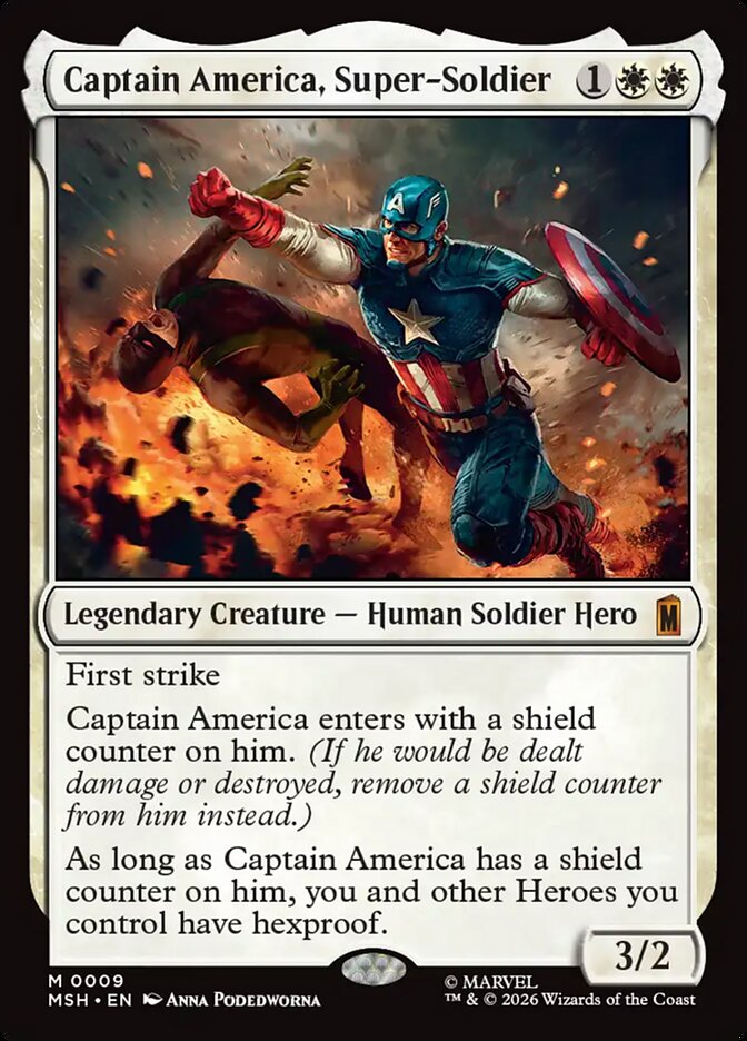 Marvel Superheroes Captain America, Super-Soldier Card Front