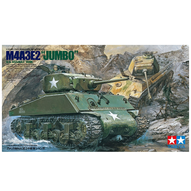US M4A3E2 Jumbo Assault Tank - Tamiya (1/35) Scale Model