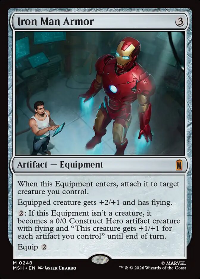 Marvel Superheroes Iron Man Armor Card Front