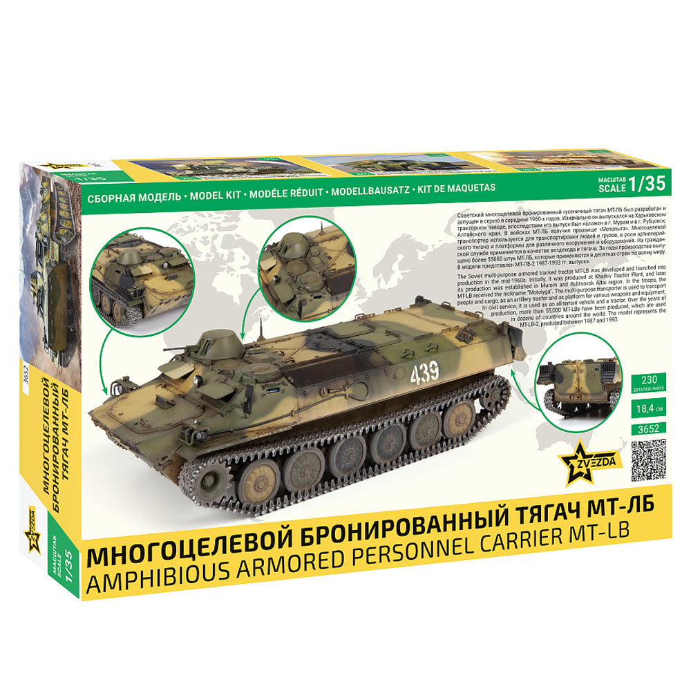 Amphibious Armoured Personnel Carrier MT-LB Model Kit