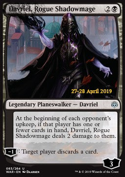 Davriel, Rogue Shadowmage Prerelease Foil - War Of The Spark 083