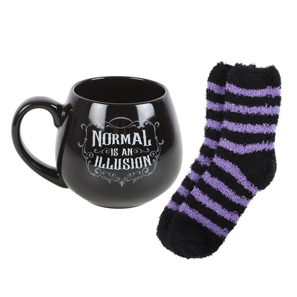 Normal Is An Illusion Mug & Sock Set