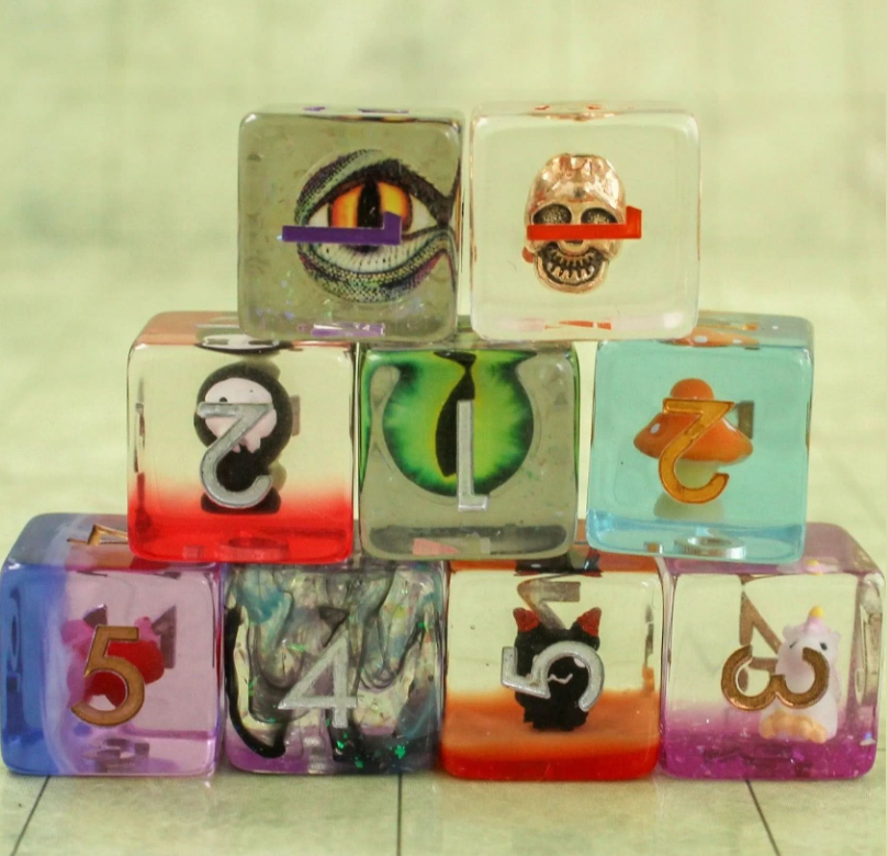 Mystery Filled Dice Set - Mystery Dice Goblin