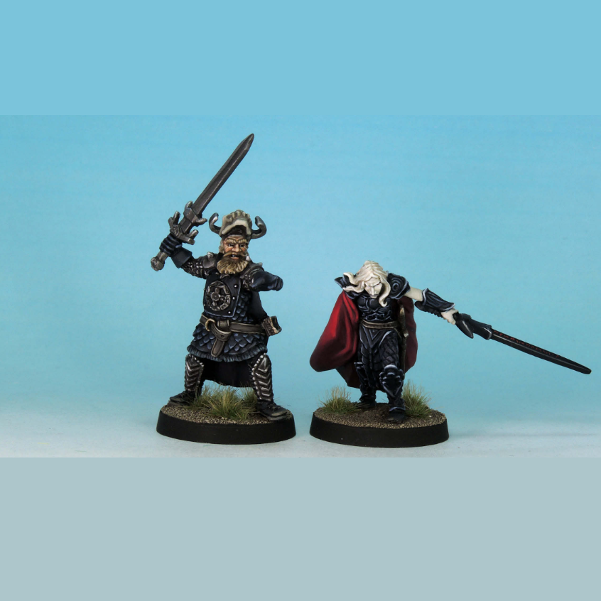 Fantasy Stars by Crooked Dice. A set of four metal figures representing a king, hero, henchman and hunter for your RPGs, tabletop gaming and more hobby needs. 