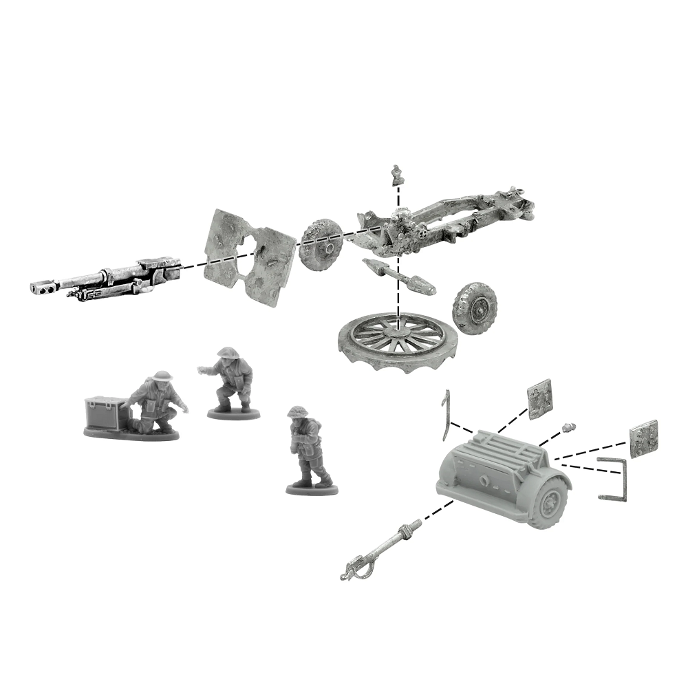 British Infantry (Winter) 25PdrATG with Crew (Bolt Action)
