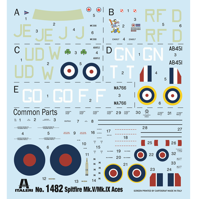 Italeri Spitfire Mk.V / Mk.IX | 1:72 Scale Model Kit